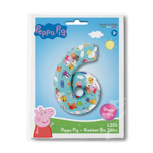 V-644/ 2 Peppa Pig  Zahl 6
